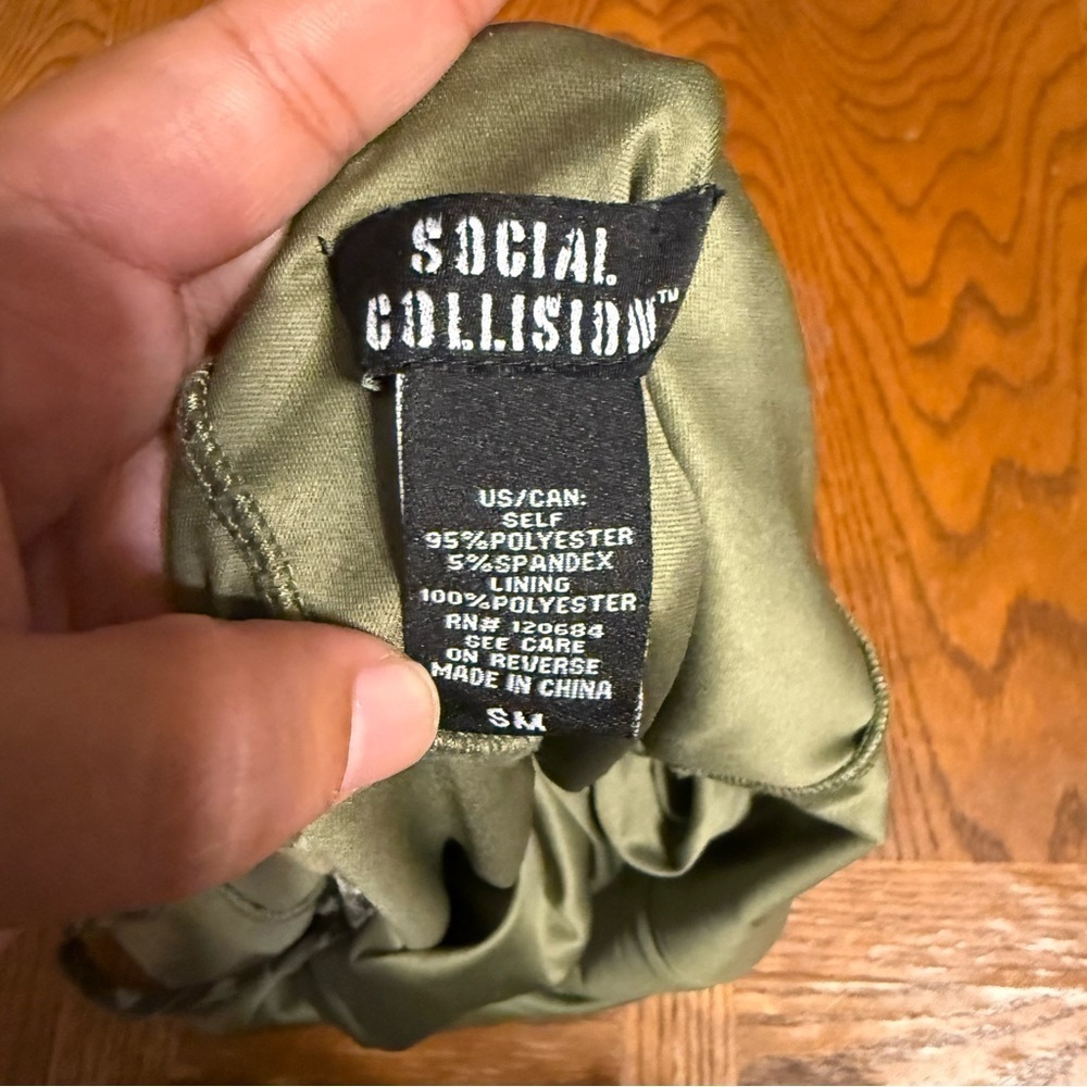 Hot Topic Social Collision Green Plaid Mesh Mini Dress Sz S Y2K Retro Inspired - Picture 12 of 16